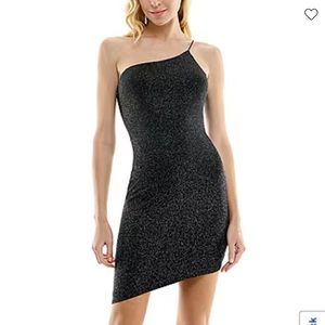 City Triangle Juniors Sleeveless Glitter Bodycon Dress